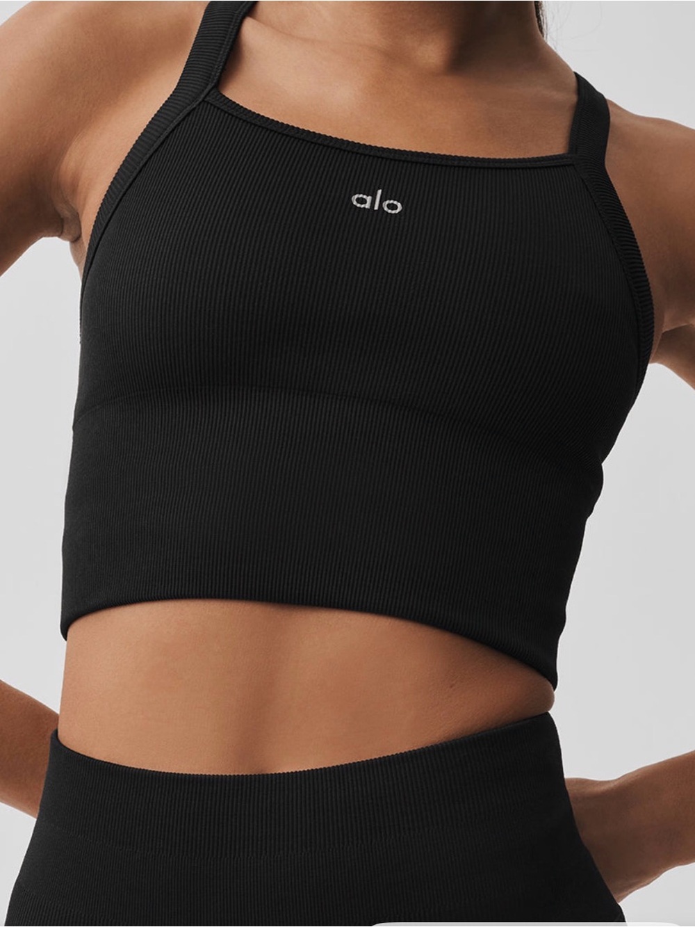Alo Yoga Seamless Ribbed Favorite Bra Tank- Medium